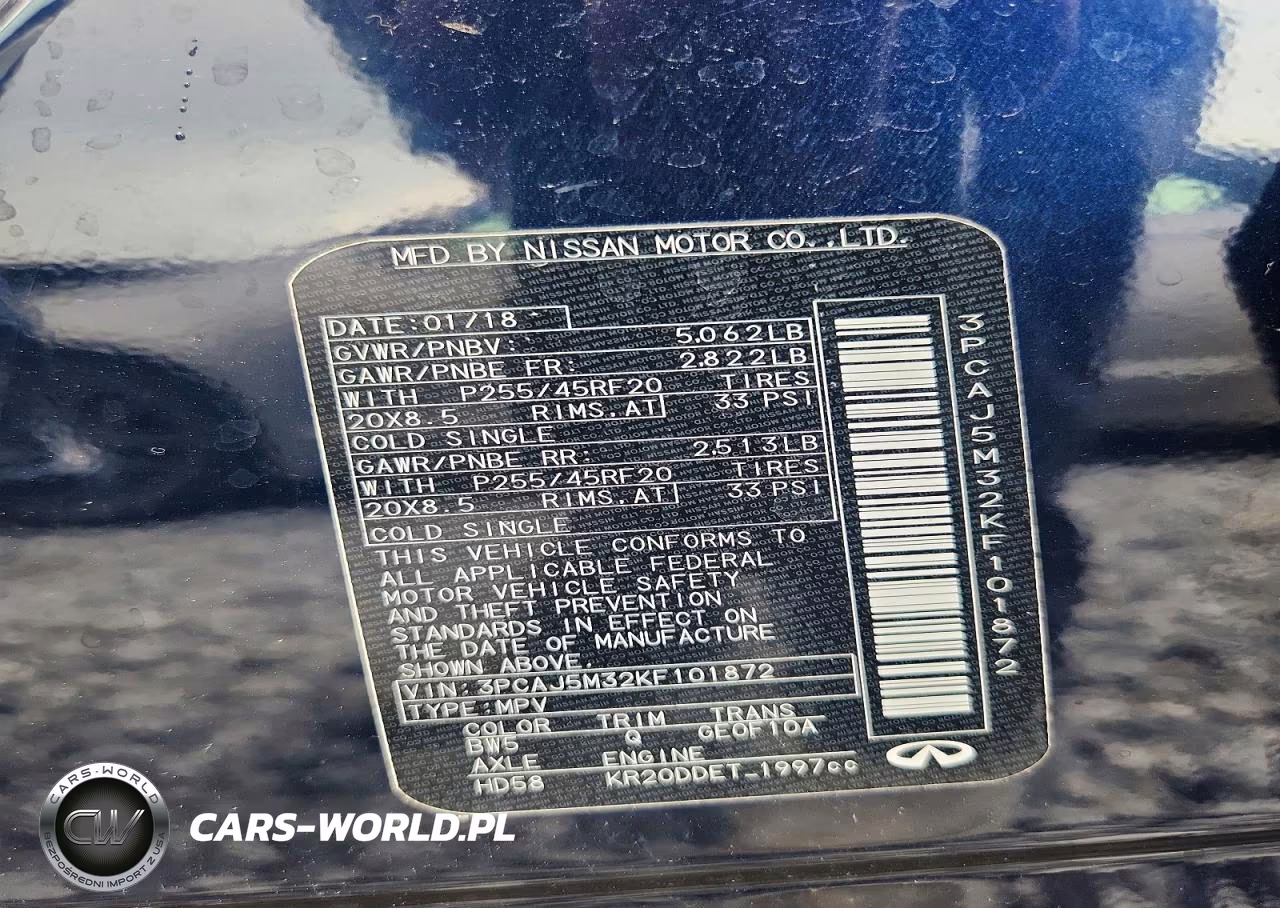 2019 Infiniti Qx50 Essential VIN:3PCAJ5M32KF101872 - 12