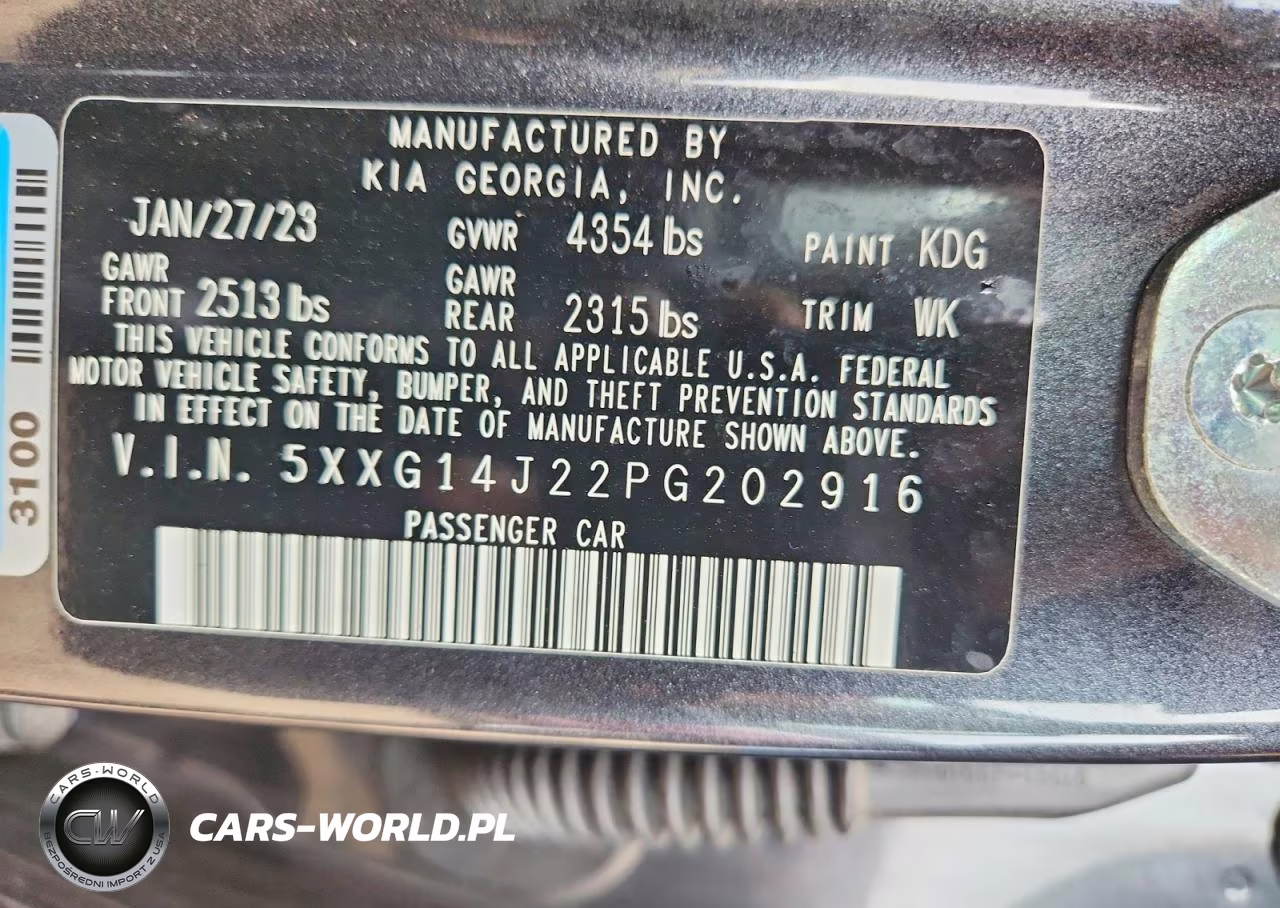 2023 Kia K5 Lxs VIN:5XXG14J22PG202916 - 12
