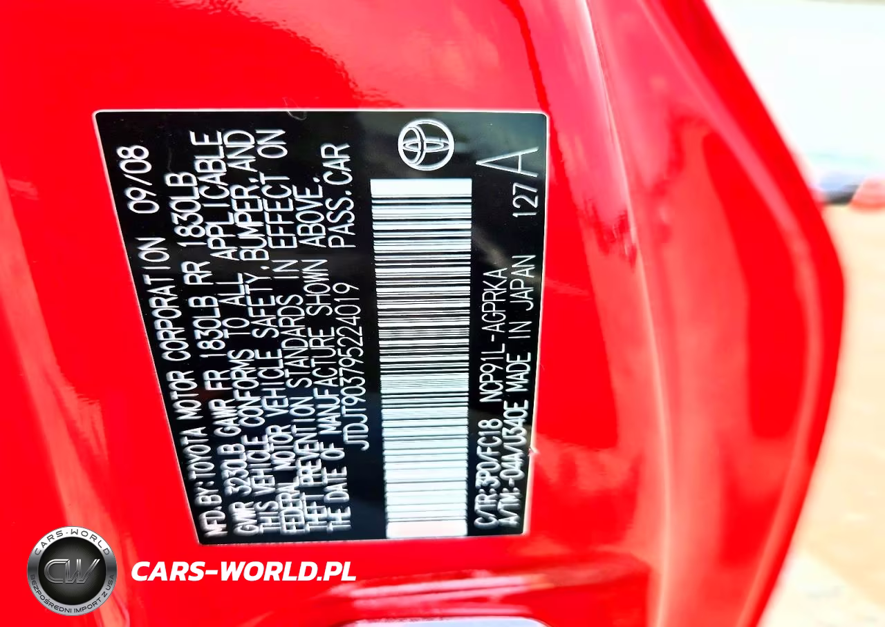 2009 Toyota Yaris Base VIN:JTDJT903795224019 - 12