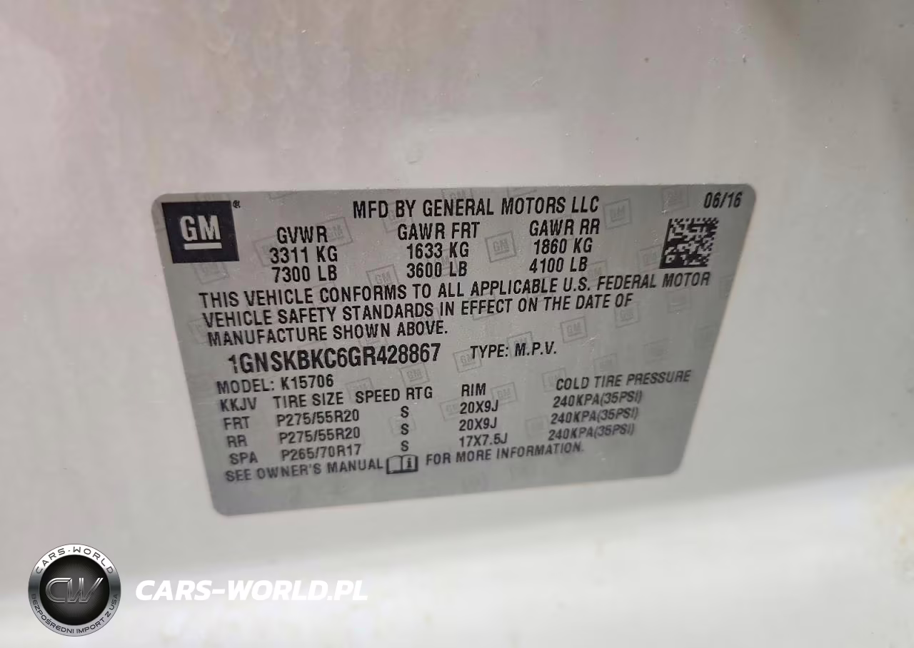 2016 Chevrolet Tahoe K1500 Lt VIN:1GNSKBKC6GR428867 - 14