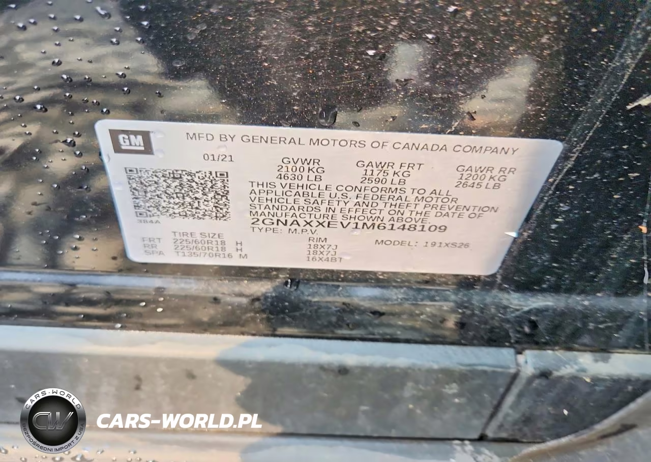 2021 Chevrolet Equinox Premier VIN:2GNAXXEV1M6148109 - 13