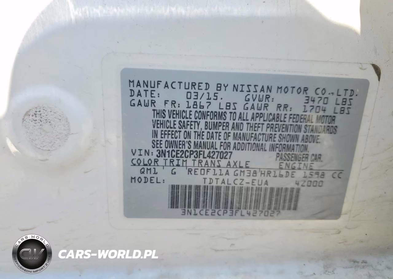 2015 Nissan Versa Note S Plus VIN:3N1CE2CP3FL427027 - 12