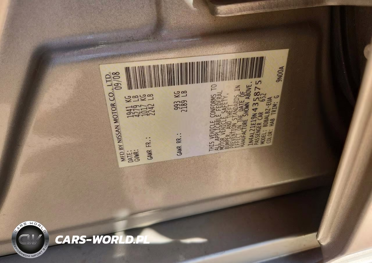 2009 Nissan Altima 2.5 VIN:1N4AL21E19N435875 - 13