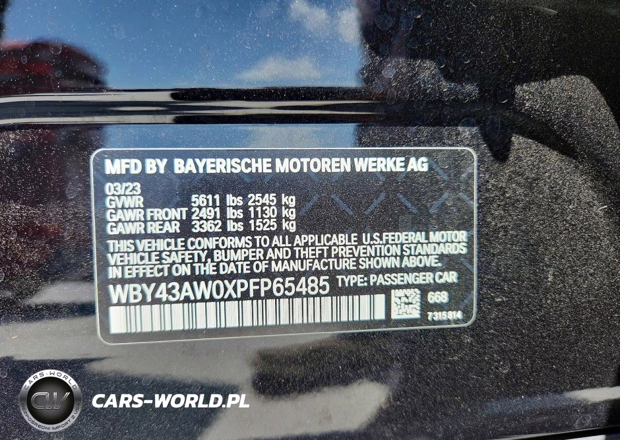 2023 BMW I4 Edrive 35 VIN:WBY43AW0XPFP65485 - 12