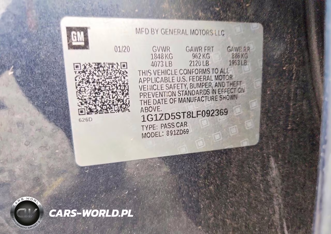 2020 Chevrolet Malibu Lt VIN:1G1ZD5ST8LF092369 - 12