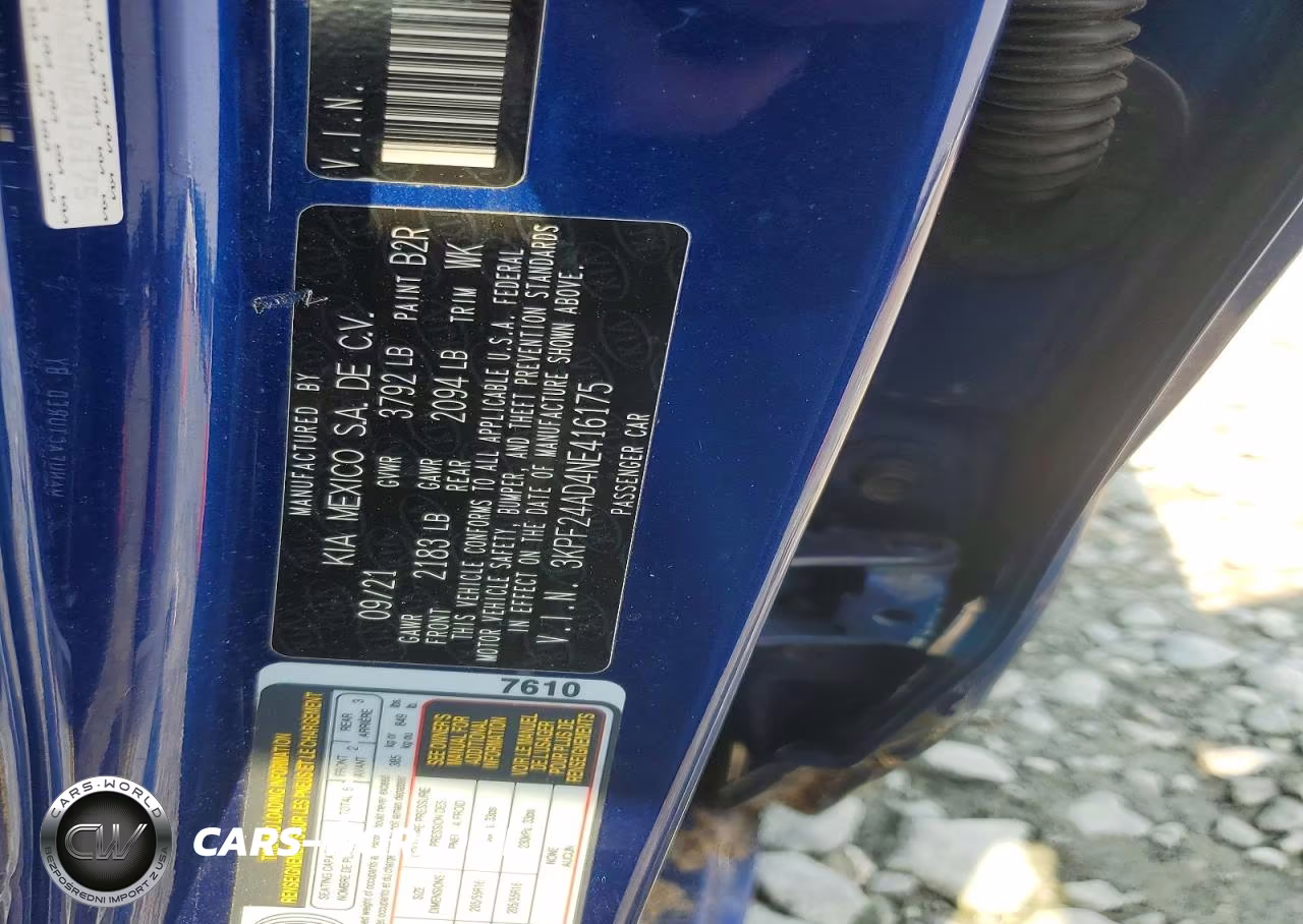 2022 Kia Forte Lxs VIN:3KPF24AD4NE416175 - 12