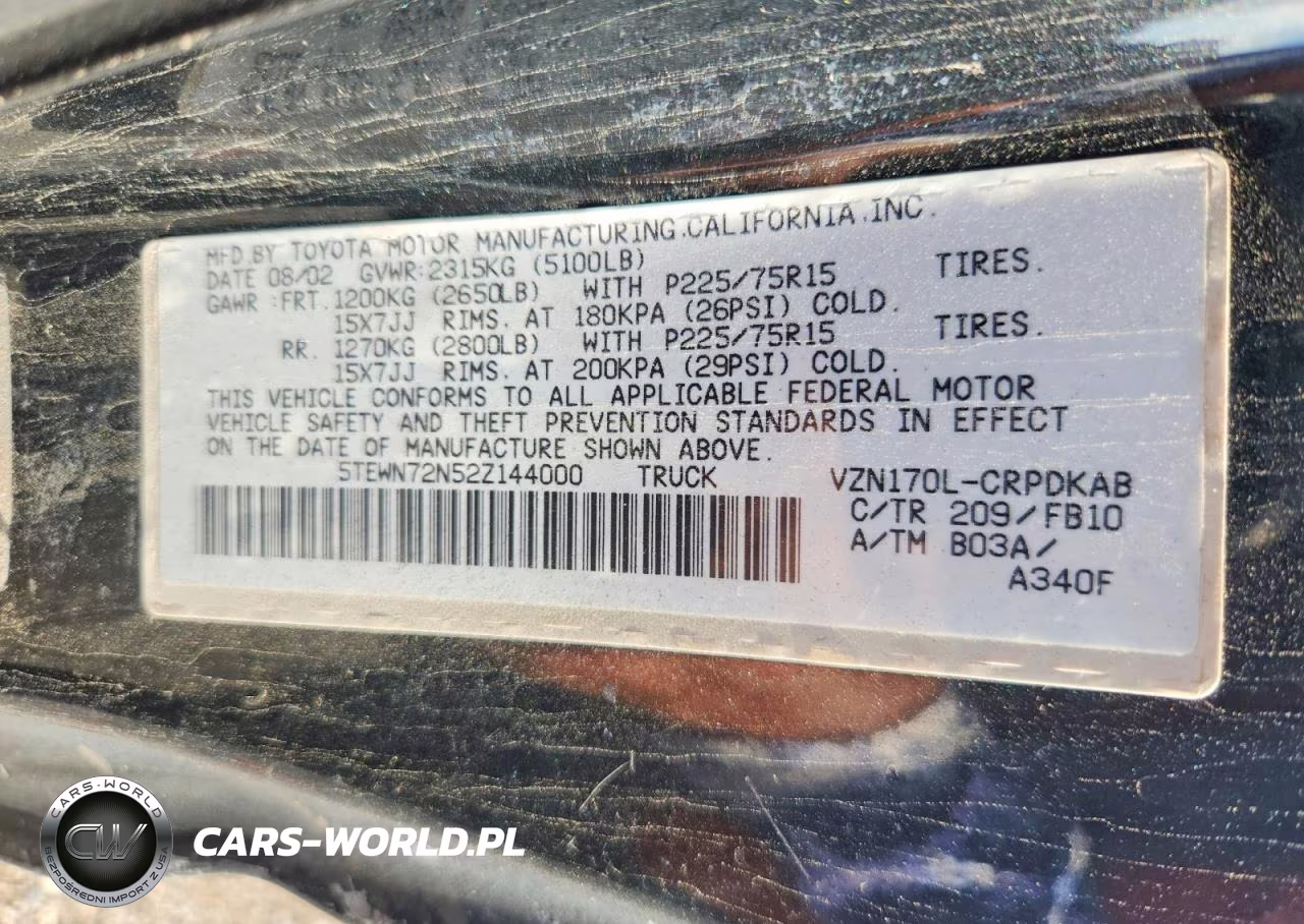 2002 Toyota Tacoma V6 VIN:5TEWN72N52Z144000 - 13