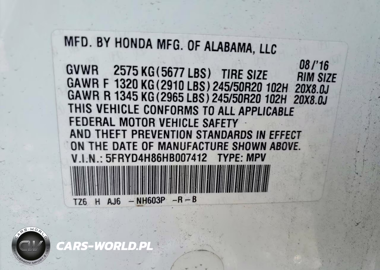 2017 Acura Mdx Advance VIN:5FRYD4H86HB007412 - 13