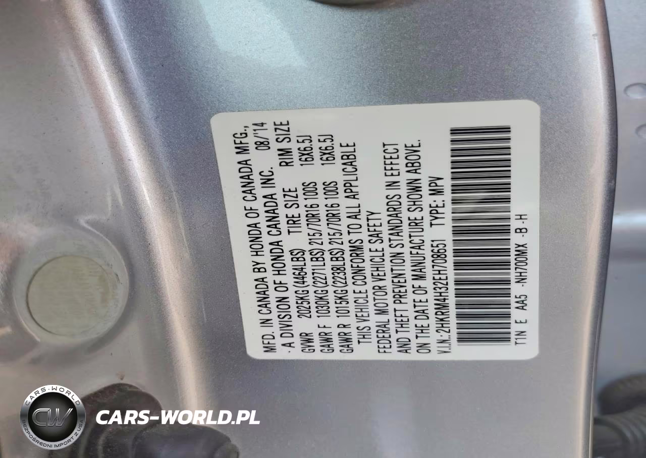 2014 Honda Cr-V Lx VIN:2HKRM4H32EH708651 - 14