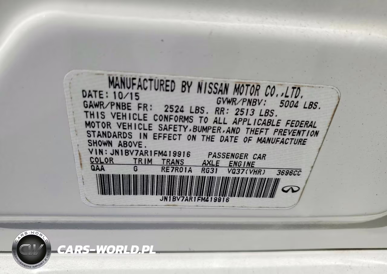 2015 Infiniti Q50 Base VIN:JN1BV7AR1FM419916 - 12