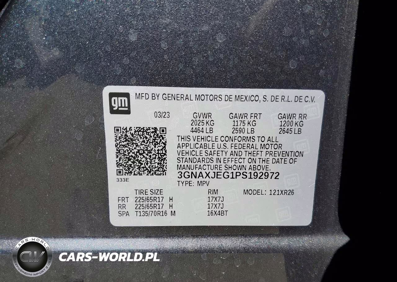 2023 Chevrolet Equinox Lt VIN:3GNAXJEG1PS192972 - 14