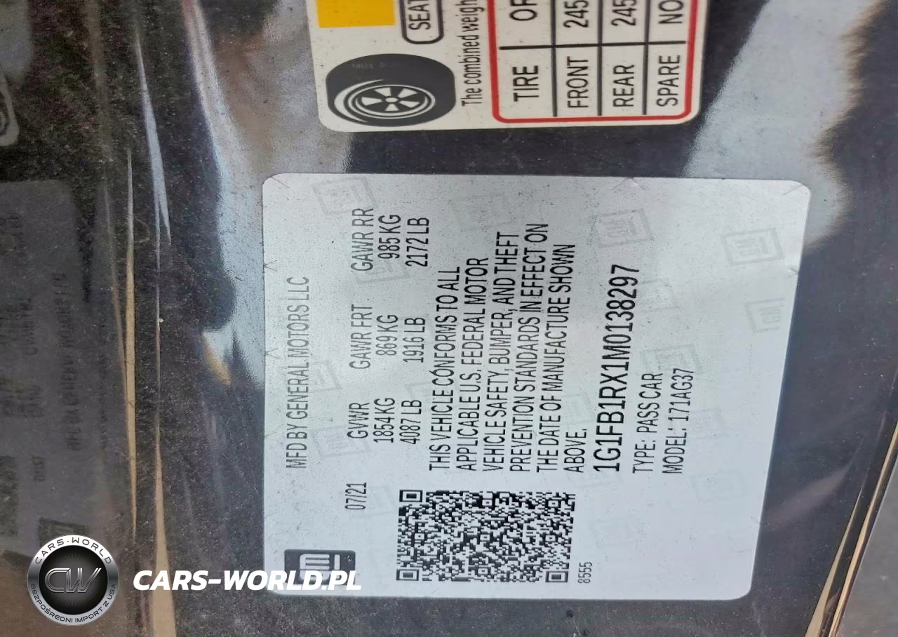 2021 Chevrolet Camaro Ls VIN:1G1FB1RX1M0138297 - 12