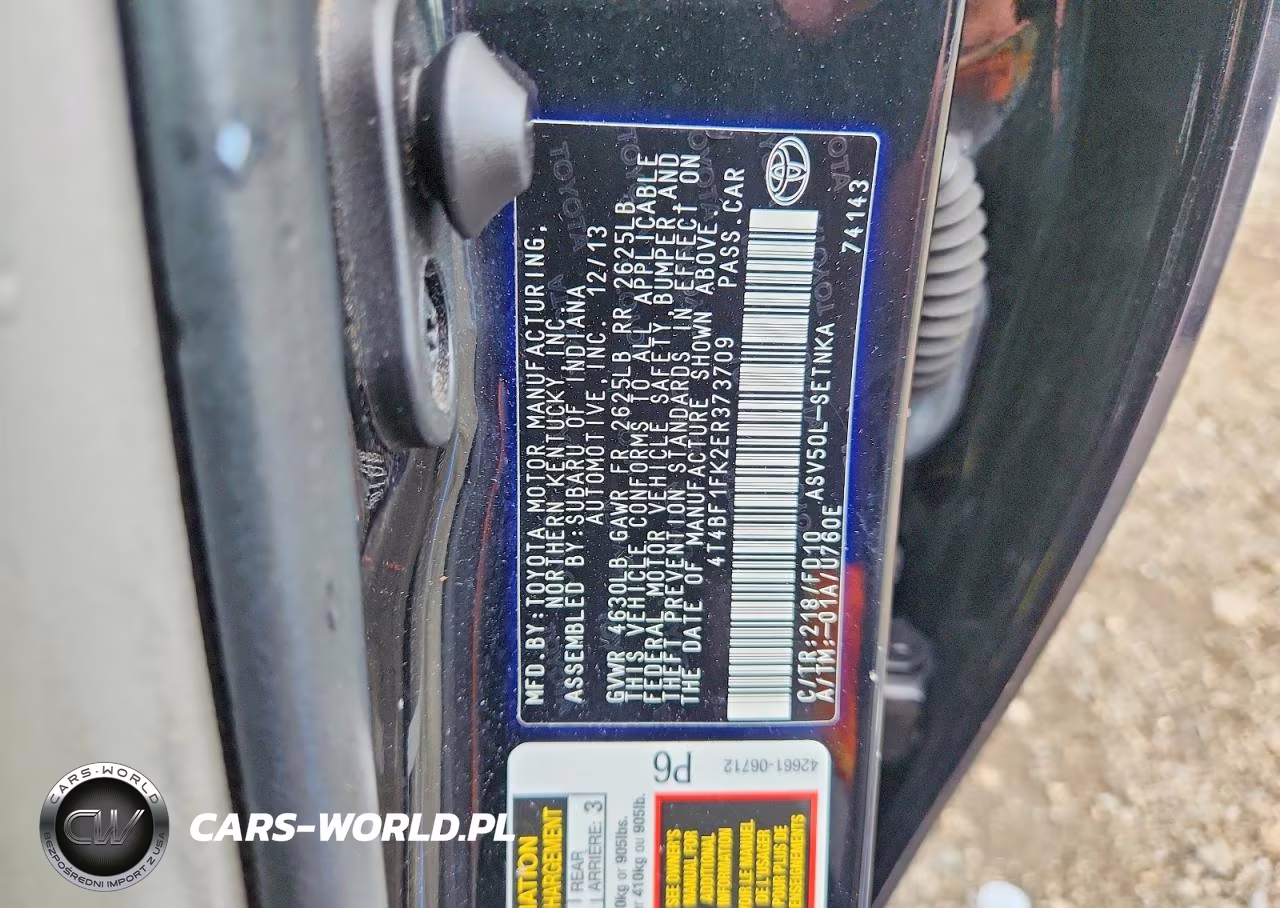 2014 Toyota Camry Le VIN:4T4BF1FK2ER373709 - 12
