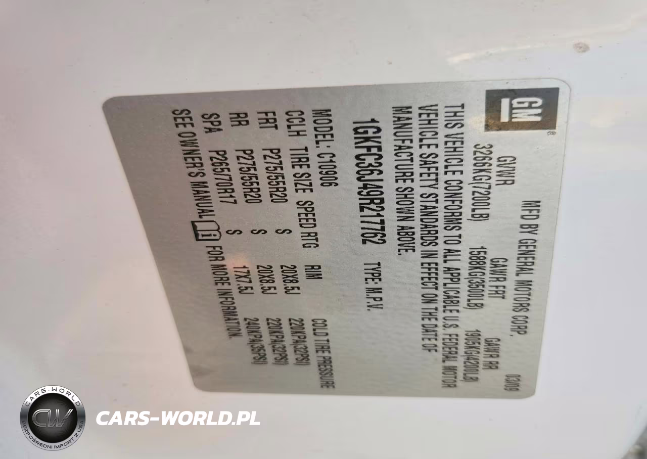 2009 GMC Yukon Xl C1500 Slt VIN:1GKFC36J49R217762 - 13