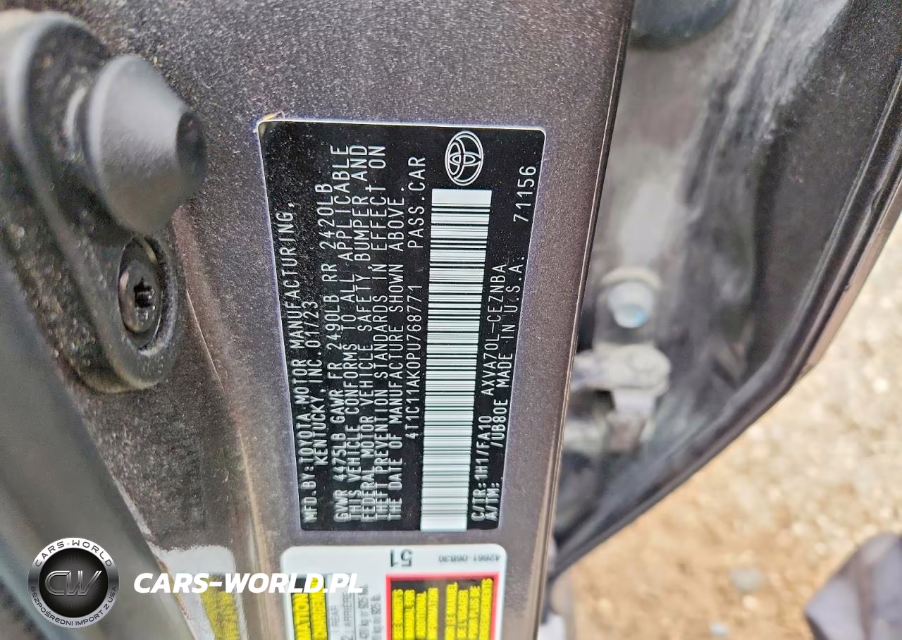 2023 Toyota Camry Le VIN:4T1C11AK0PU768771 - 12