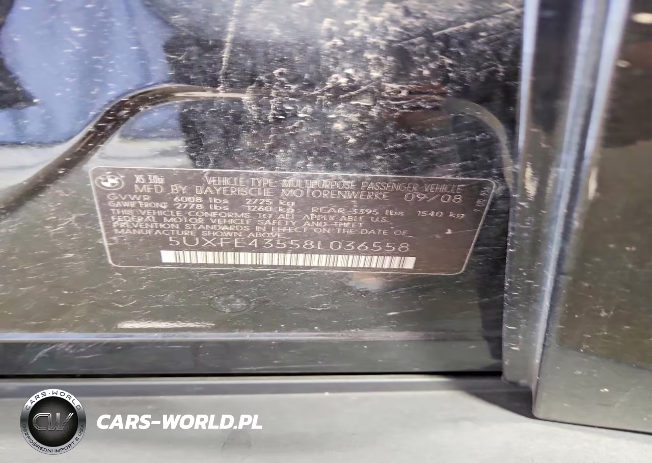 2008 BMW X5 3.0I VIN:5UXFE43558L036558 - 13