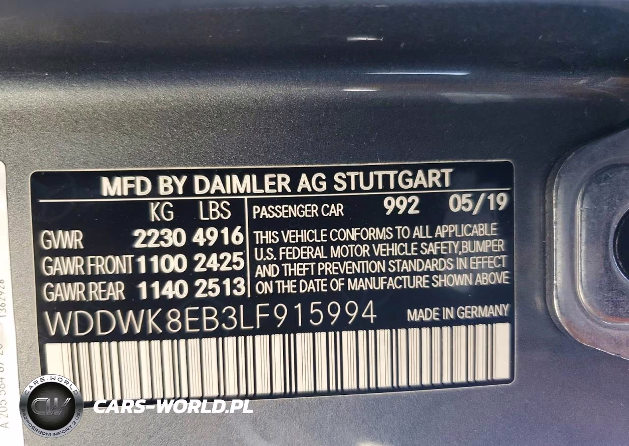 2020 Mercedes-Benz C 300 4Matic VIN:WDDWK8EB3LF915994 - 13