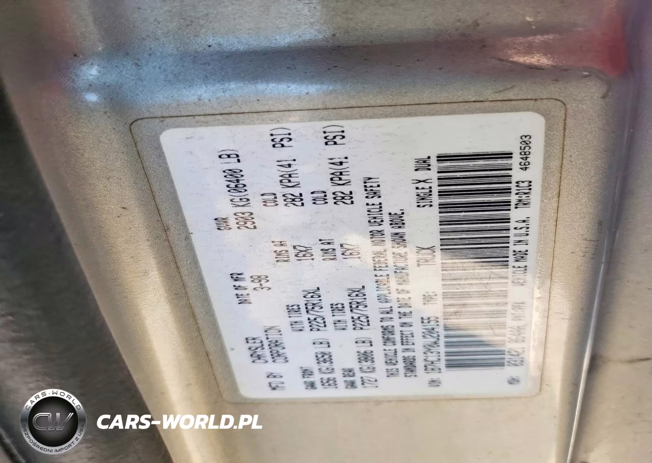 1998 Dodge Ram 1500 VIN:1B7HC13Y0WJ204155 - 12