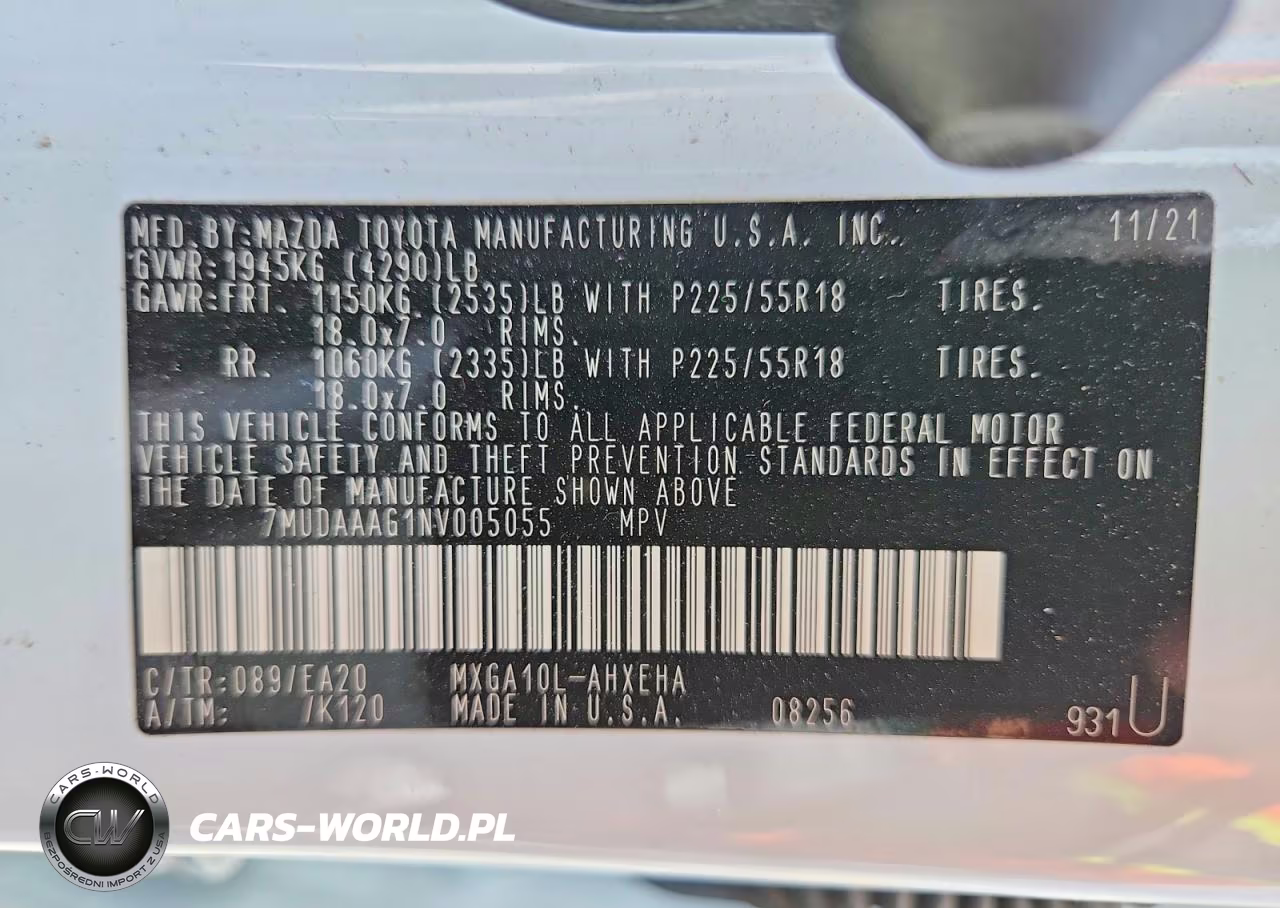 2022 Toyota Corolla Cross Xle VIN:7MUDAAAG1NV005055 - 14