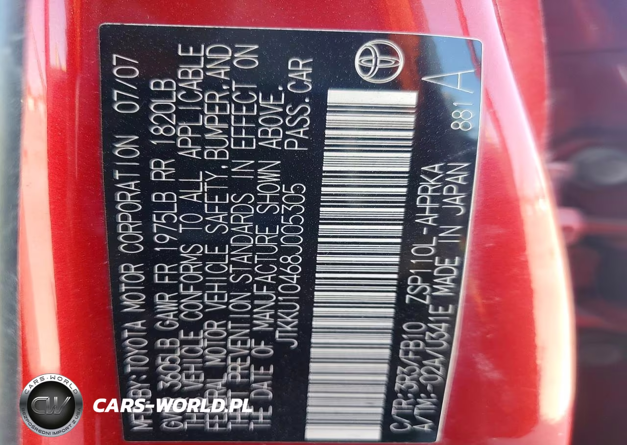2008 Scion Xd Base VIN:JTKKU10468J005305 - 12
