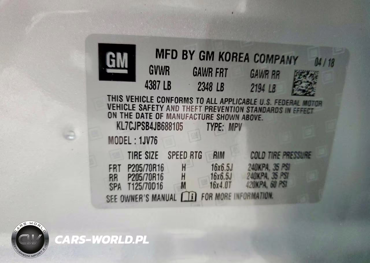 2018 Chevrolet Trax 1Lt VIN:KL7CJPSB4JB688105 - 13