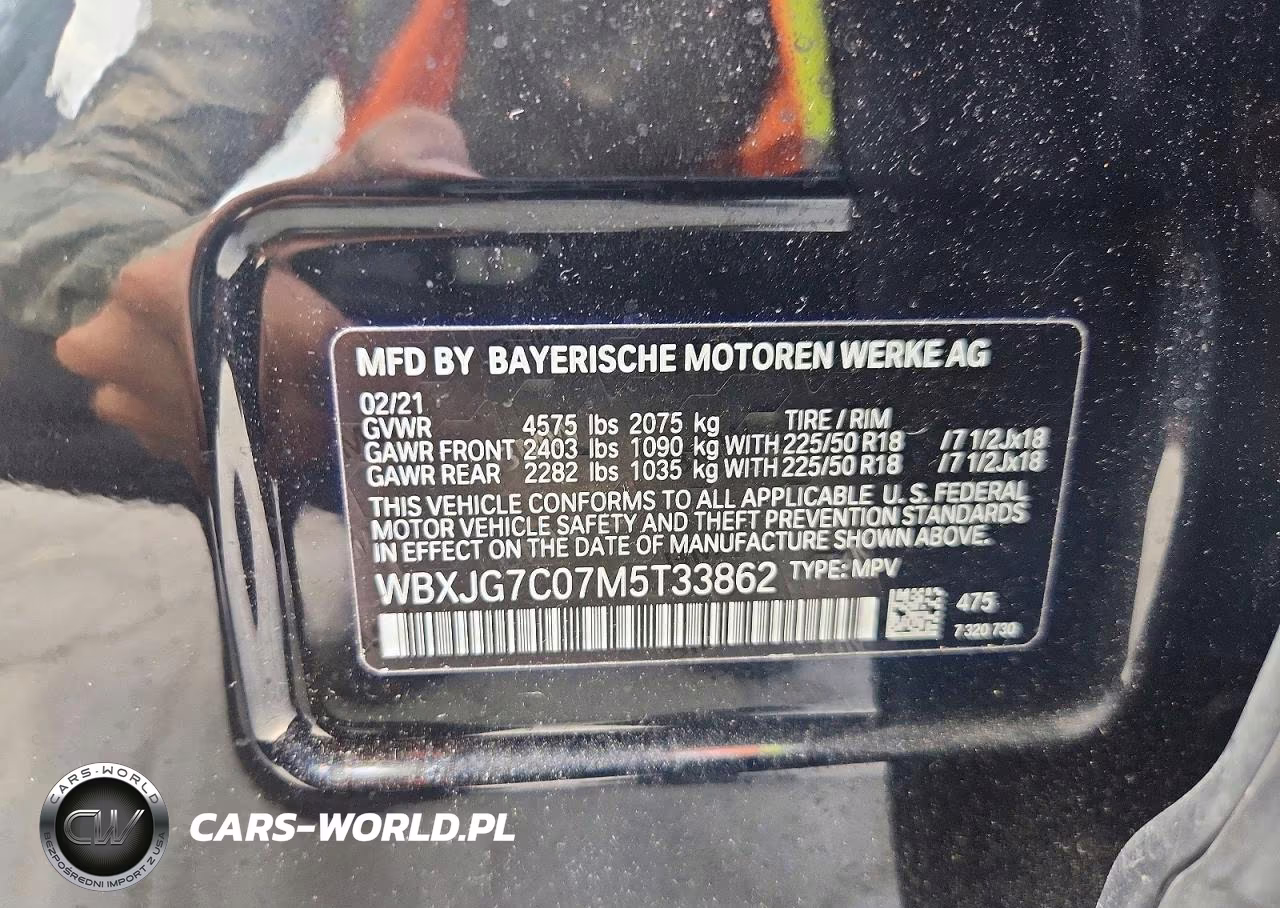 2021 BMW X1 Sdrive28I VIN:WBXJG7C07M5T33862 - 14