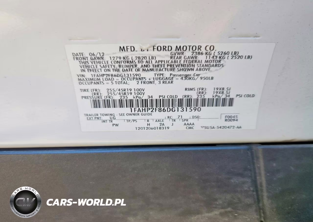 2013 Ford Taurus Limited VIN:1FAHP2F86DG131590 - 12