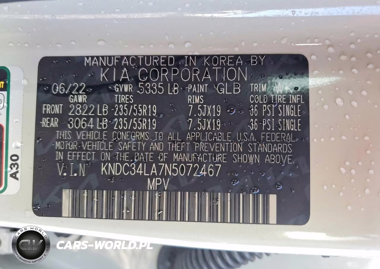 2022 Kia Ev6 Wind VIN:KNDC34LA7N5072467 - 12