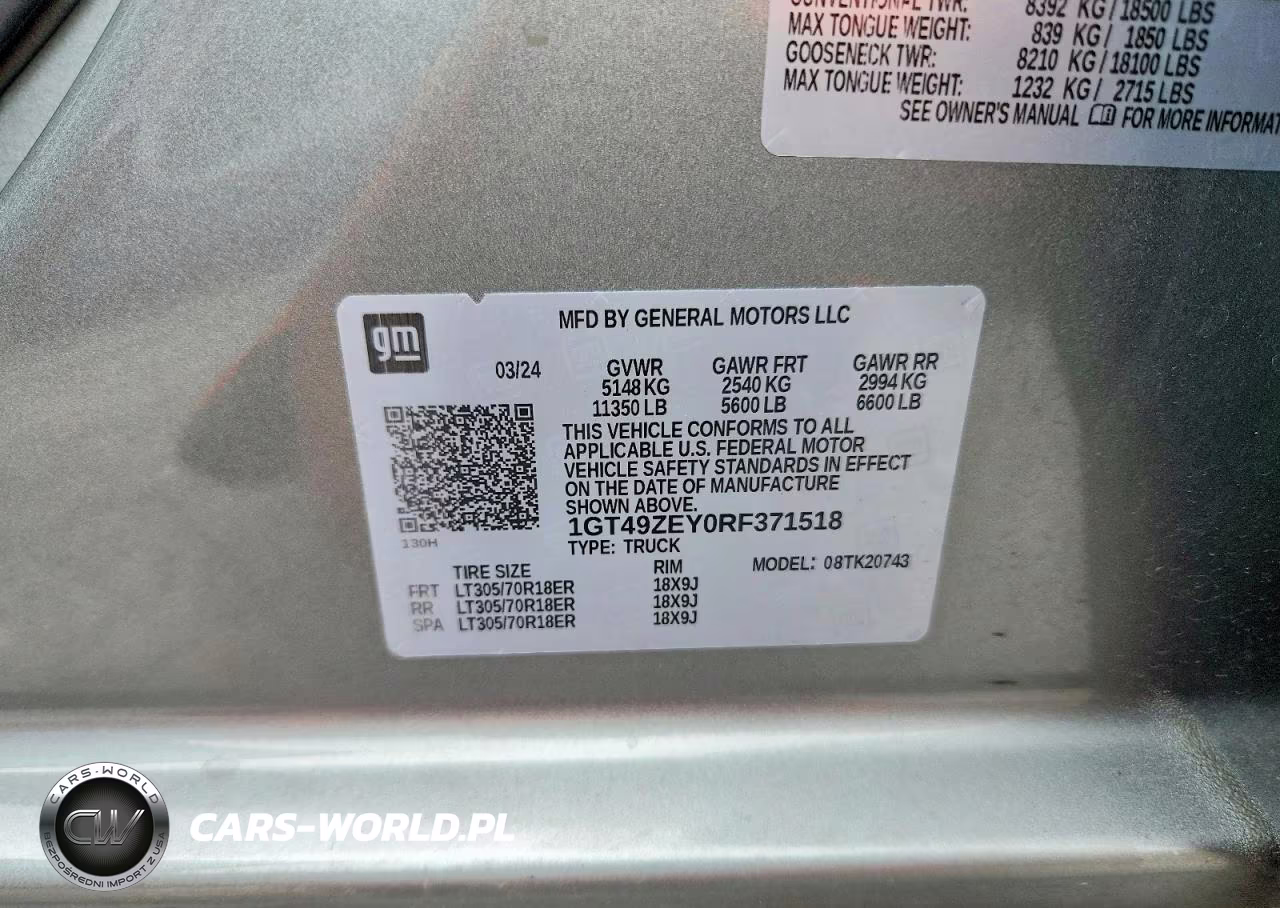 2024 GMC Sierra K2500 At4X VIN:1GT49ZEY0RF371518 - 12