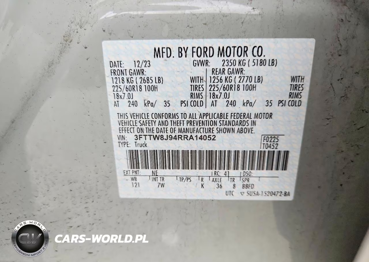 2024 Ford Maverick Xlt VIN:3FTTW8J94RRA14052 - 12