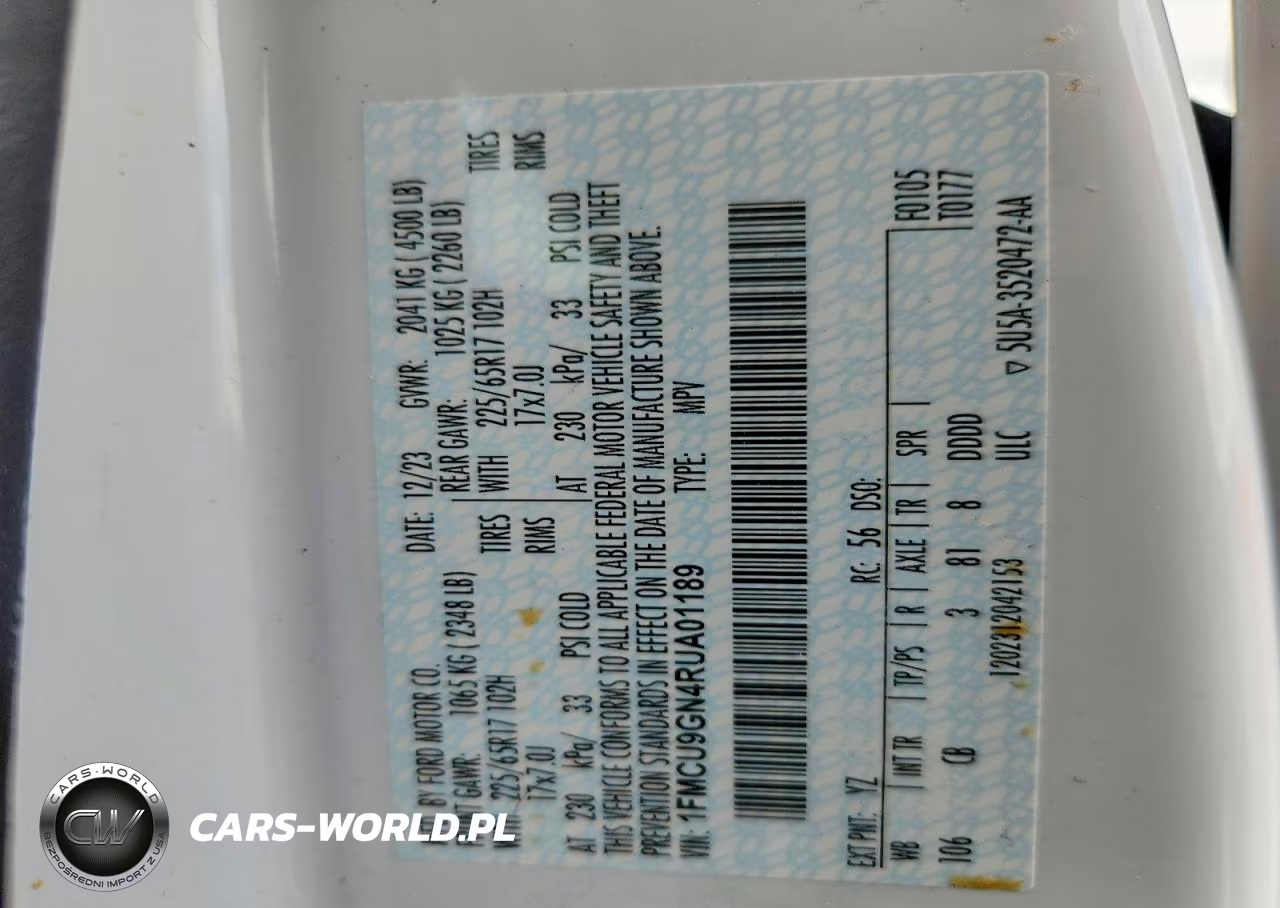 2024 Ford Escape Active VIN:1FMCU9GN4RUA01189 - 13