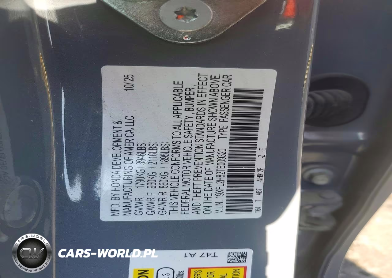 2026 Honda Civic Sport VIN:19XFL2H82TE009320 - 13