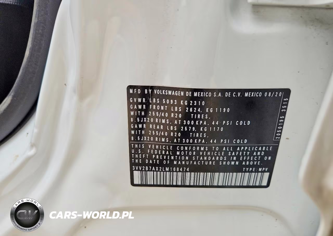 2020 Volkswagen Tiguan Se VIN:3VV2B7AX2LM168474 - 13