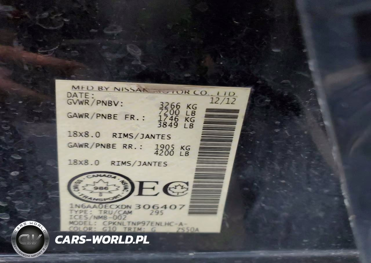 2013 Nissan Titan Sv VIN:1N6AA0ECXDN306407 - 12
