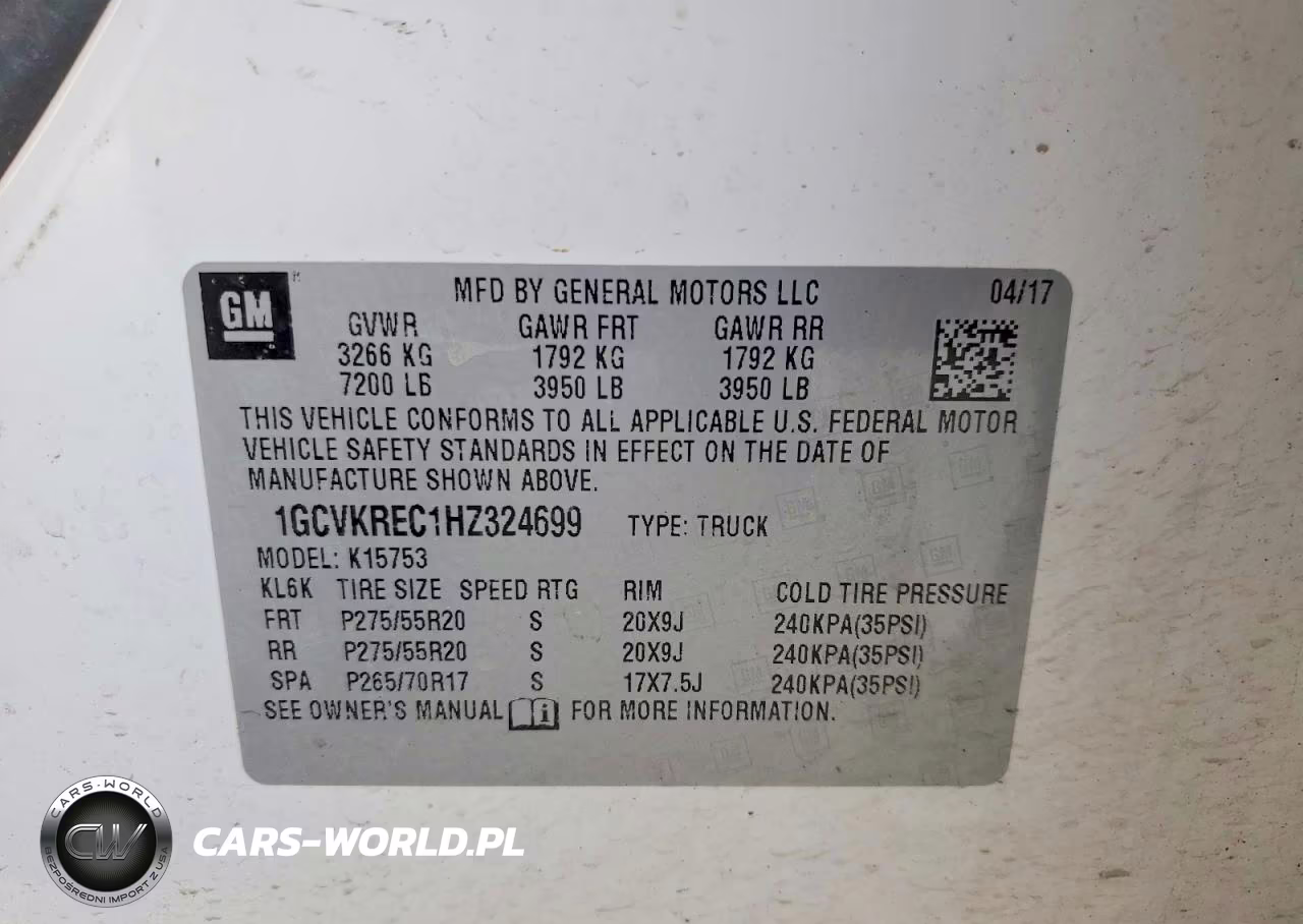 2017 Chevrolet Silverado K1500 Lt VIN:1GCVKREC1HZ324699 - 12