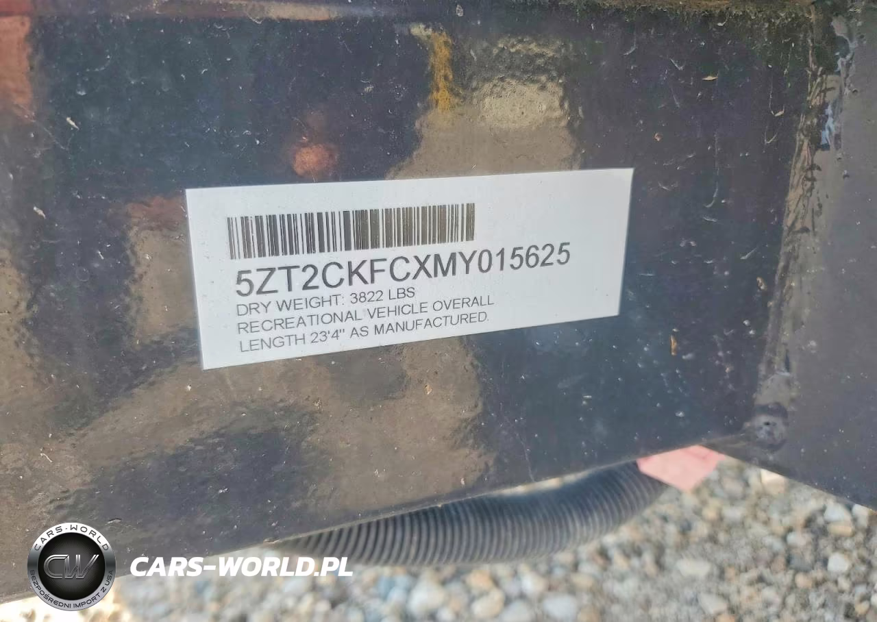 2021 Cherokee Travel Trailer VIN:5ZT2CKFCXMY015625 - 10
