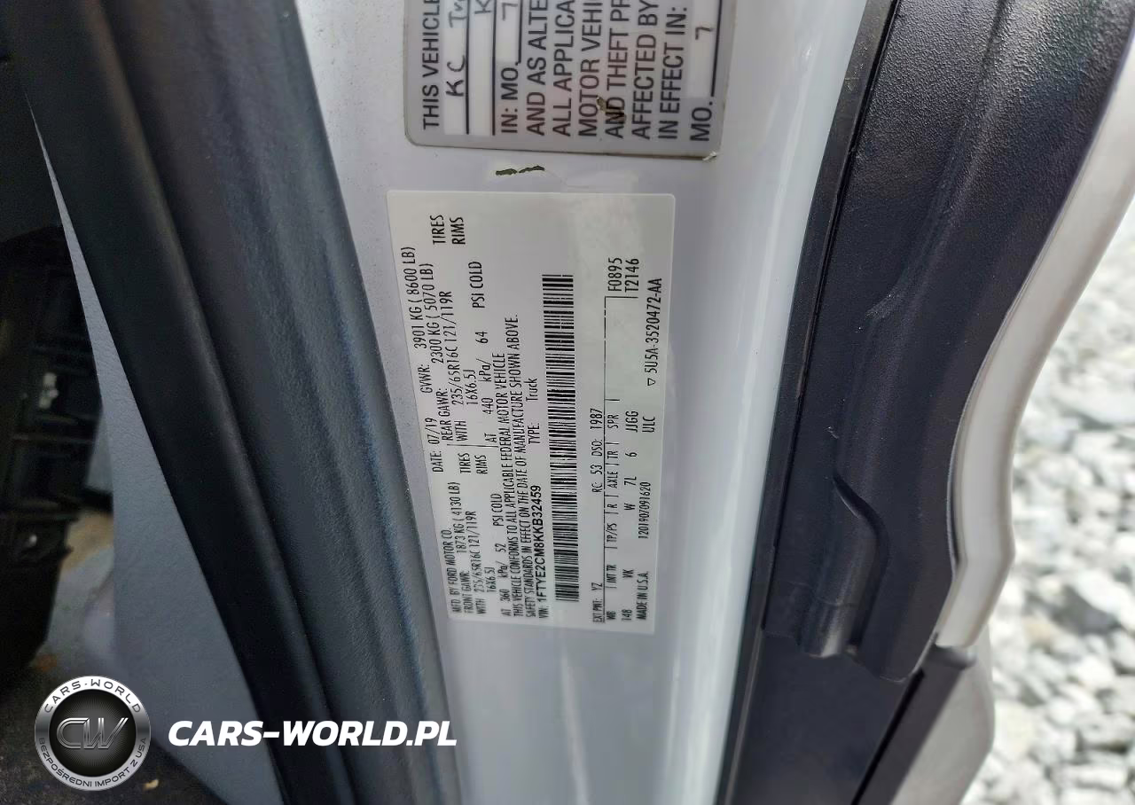2019 Ford Transit 150 Delivery Van VIN:1FTYE2CM8KKB32459 - 13