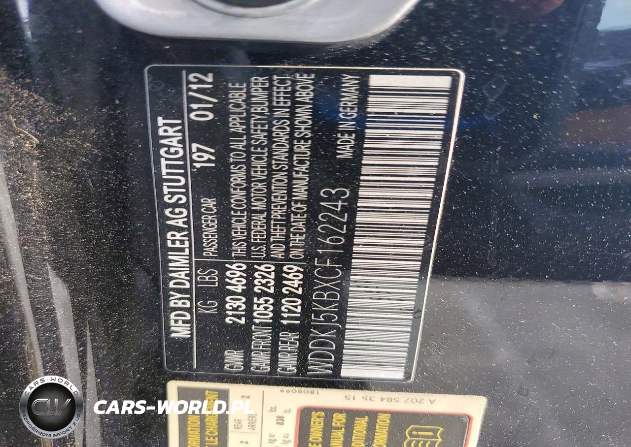 2012 Mercedes-Benz E 350 VIN:WDDKJ5KBXCF162243 - 12