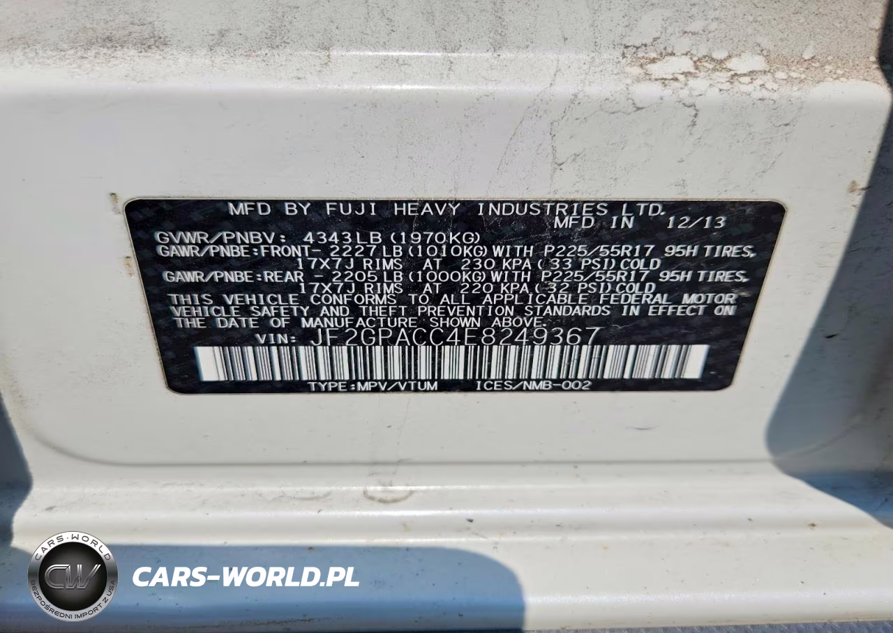 2014 Subaru Xv Crosstrek 2.0 Premium VIN:JF2GPACC4E8249367 - 13