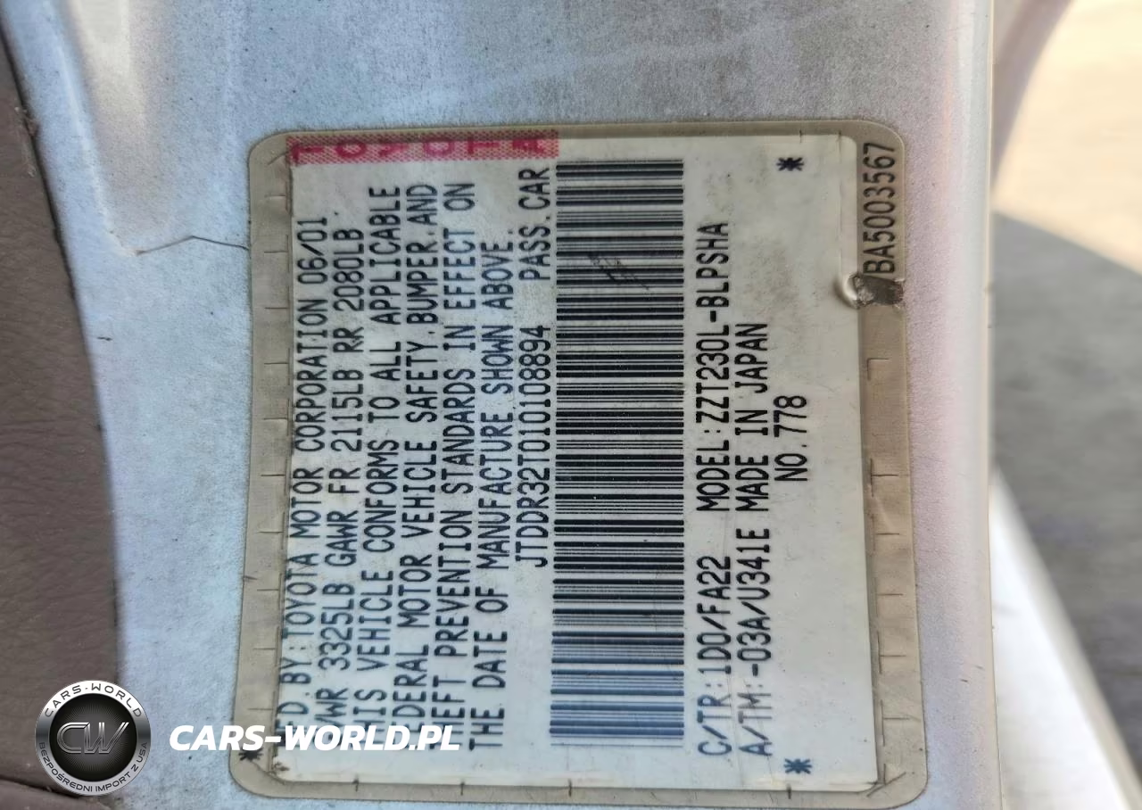 2001 Toyota Celica Gt VIN:JTDDR32T010108894 - 12