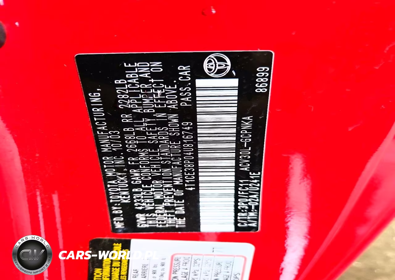 2004 Toyota Camry Solara Se Sport VIN:4T1CE38P04U816749 - 12