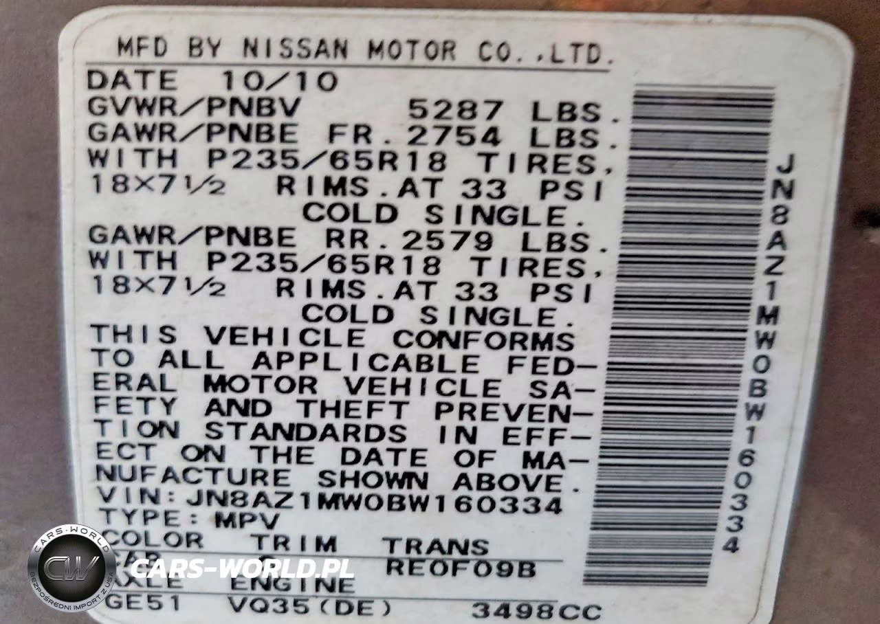 2011 Nissan Murano S VIN:JN8AZ1MW0BW160334 - 12