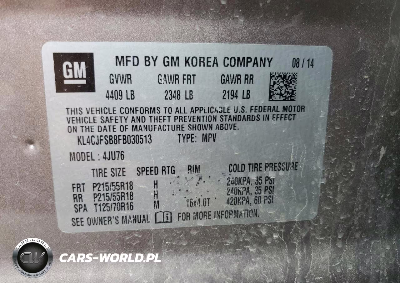 2015 Buick Encore Convenience VIN:KL4CJFSB8FB030513 - 13