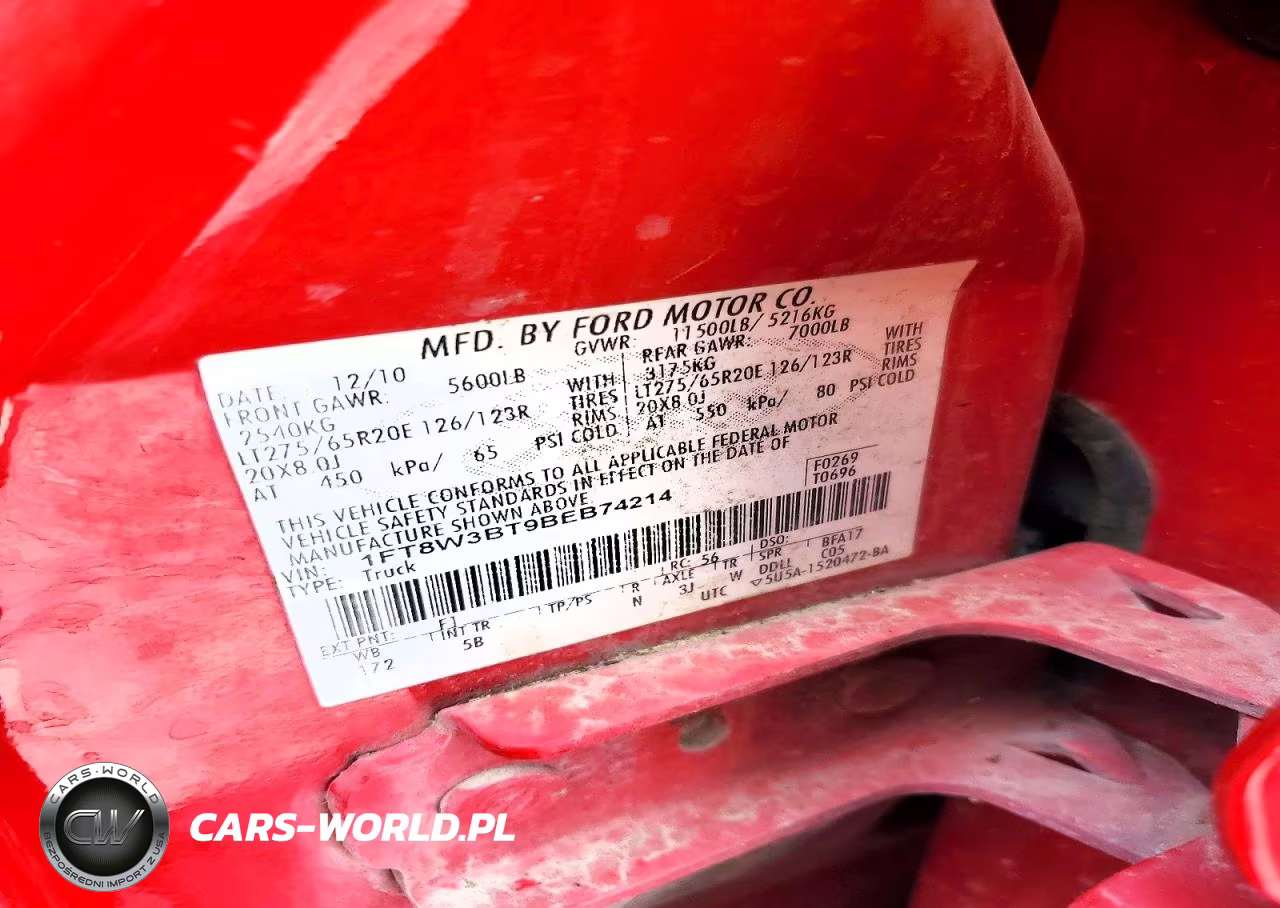 2011 Ford F350 Super Duty VIN:1FT8W3BT9BEB74214 - 13