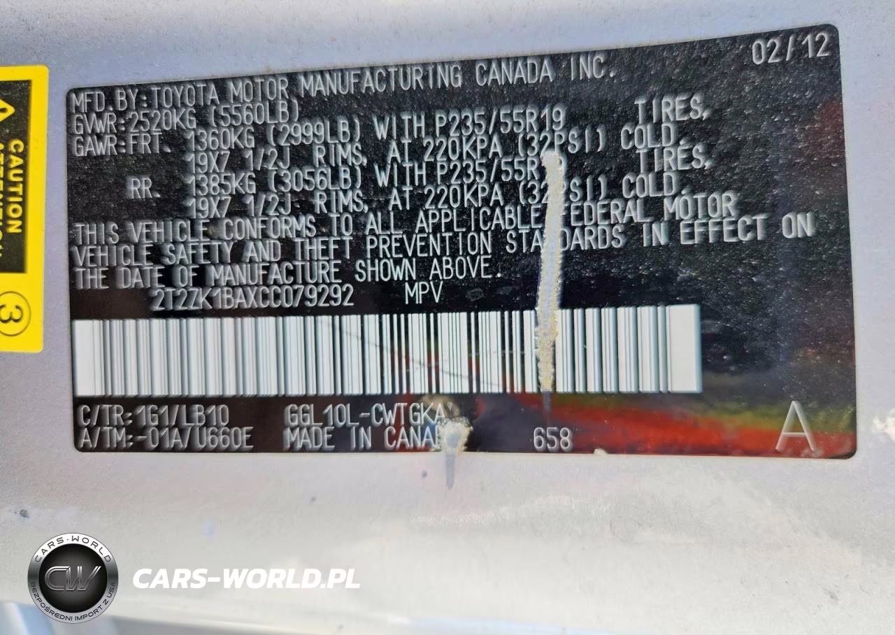 2012 Lexus Rx 350 VIN:2T2ZK1BAXCC079292 - 14