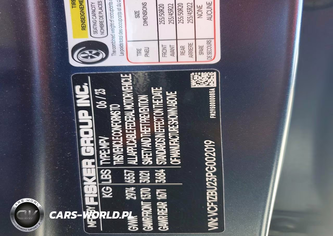 2023 Fisker Inc. Ocean Ocean One VIN:VCF1ZBU23PG002019 - 12