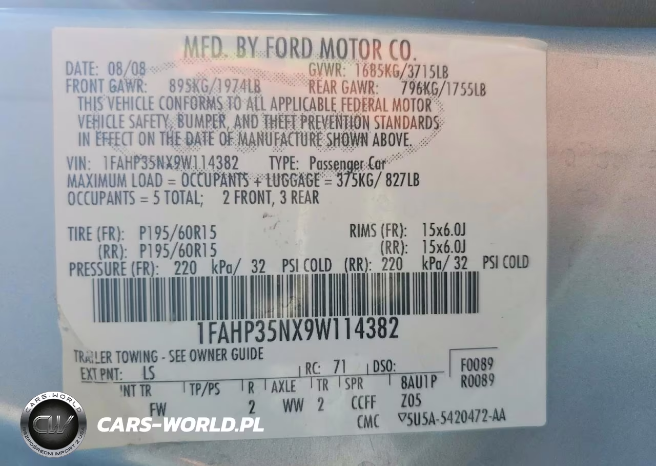 2009 Ford Focus Se VIN:1FAHP35NX9W114382 - 12