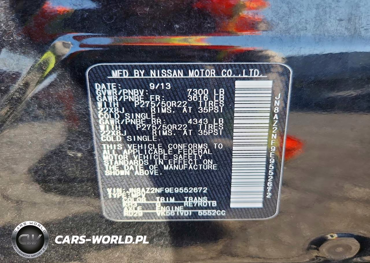 2014 Infiniti Qx80 Base VIN:JN8AZ2NF9E9552672 - 13