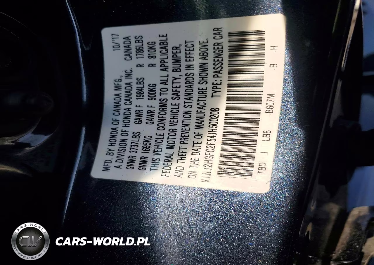 2018 Honda Civic Lx VIN:2HGFC2F54JH500208 - 12
