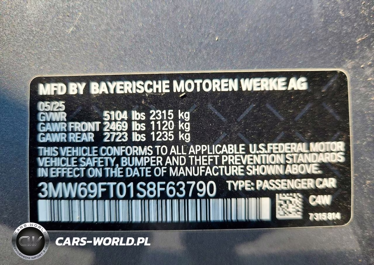 2025 BMW M340Xi VIN:3MW69FT01S8F63790 - 12